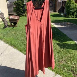 Elizabeth Suzann rust silk Harlow dress